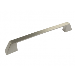 Ella Matt Brushed Nickel Square Kitchen Handle at 128mm centers