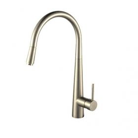 Swan Neck Extendable Tap - Brushed Nickel