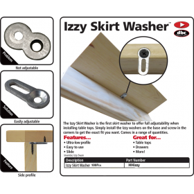 FastCap Izzy Skirt Washer Figure 8 Benchtop Connector table top
