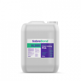 SabreBond XL300 Cross-Linking Aliphatic PVA A high-viscosity cross-linking aliphatic PVA adhesive which meets the D3 requirements according to DIN EN204