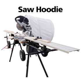 FastCap PRO Foldable Waterproof Drop Saw Mitre Saw Miter Tile Saw Hood Cover Dust Collector Solution Milled Aluminum HD Hardware, Accessory Holes, Carrying Bag