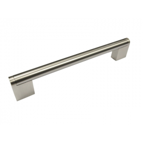 Westmere Brushed Nickel Square Kitchen Handle at 128mm centers