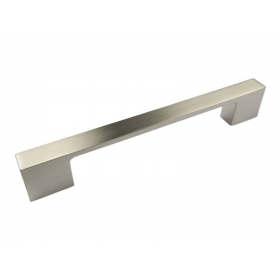 Hector Brushed Nickel Square Kitchen Handle at 128mm centers